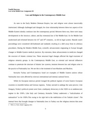 Law-Religion in the contemporary Middle East