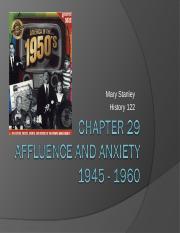 Chapter 29 Affluence and Anxiety 1945 - 1960 Power Point.ppt