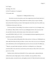 Assignment 6-1 Buildling Resilience Essay - Final Draft.docx