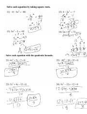 Solving quadratics 