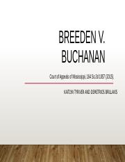 Case Presentation - Breeden v. Buchanan - Tyriver and Brillakis.pptx