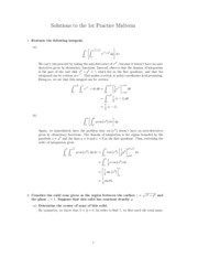 Sample Midterm I Solutions