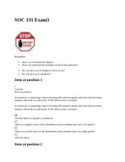 Exam 3 SOCI 331 - Copy.docx
