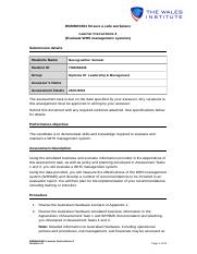 10.BSBWHS501 Assessment 3 Learner.docx