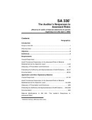 SA 330 - Auditor's Responses to Assessed risk.pdf