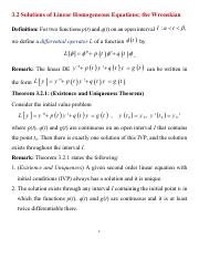 3.2 Solutions of Linear Homogeneous Equations; the Wronskian.pdf