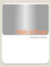 Public vs Private