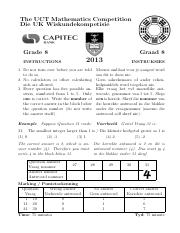 UCT Mathematics Competition 2013 Grade 8.pdf