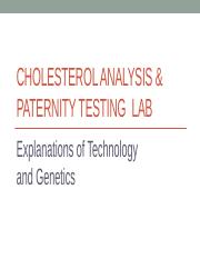 Cholesterol Analysis & Paternity Testing Lab.pptx