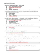 PADM 250 Final exam Questions(2)