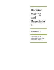 Decision Making and Negotiation.docx