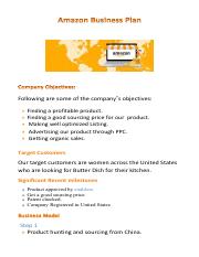 amazon business plan pdf