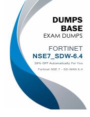 Fortinet NSE7_SDW-6.4 Dumps V10.02 - Pass NSE7_SDW-6.4 Exam On The First Attempt.pdf