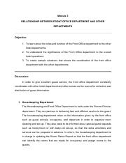 MODULE 3 - RELATIONSHIP BETWEEN FRONT OFFICE DEPT AND OTHER DEPT.pdf