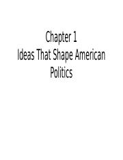 Chapter 1 (POWERPONT) Ideas That Shape American Politics.pptx