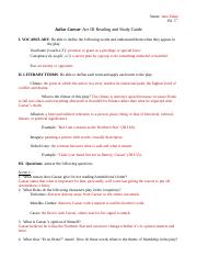 Julius Caesar Act III Reading and Study Guide