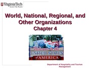 Chapter 4 World National, Regional, and Other Organizations