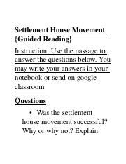 Settlement House Movement {Guided Reading}.docx