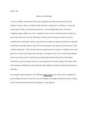 ENGL102 -  What is Good Writing.docx