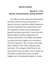 boston massacre newspaper