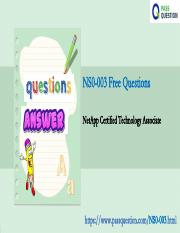 2021 Free NetApp NS0-003 Practice Test Questions.pdf