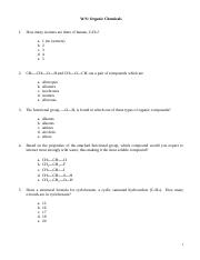 Worksheet_Organic Chemistry_without answers