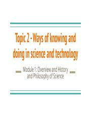 STS_Topic 2 - Ways of knowing and doing in science and technology.pdf