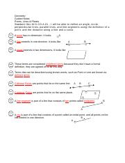 1.1 points, lines and planes (answers)