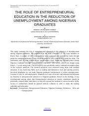 THE-ROLE-OF-ENTREPRENEURIAL-EDUCATION-IN-THE-REDUCTION-OF-UNEMPLOYMENT-AMONG-NIGERIAN-GRADUATES.pdf
