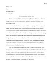 Ryle's First Mini Essay - A Clockwork Orange.docx