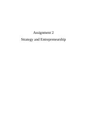 Assignment 2 -Strategy and Entrepreneurship (1).docx
