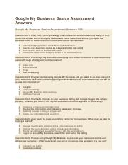 Google My Business Basics Assessment Answers.docx