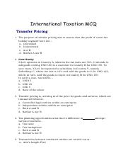 International Taxation MCQ.pdf