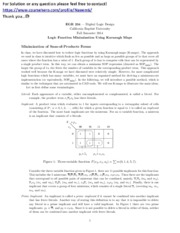 Lecture 06, Logic Function Minimization Using Karnaugh Maps - EGR234