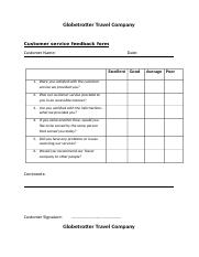 Globetrotter Travel Company - feedback forms.docx