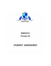 BSBRSK501 Student Assessment V3.1.docx