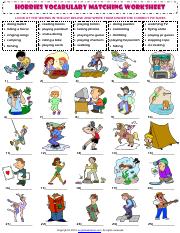 hobbies and interests vocabulary matching exercise worksheet.pdf