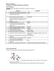 Assignment 2.1 Chemistry & Molecules