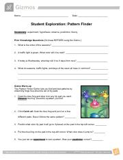 Student Exploration: Pattern Finder