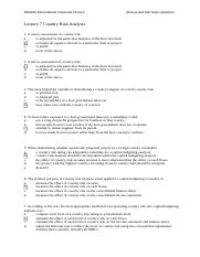 Lecture 7 Solutions of Review Questions