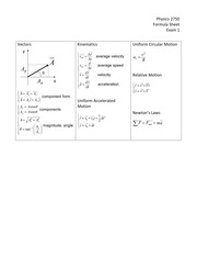 Exam1 Formulas