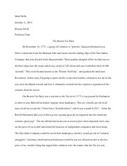 Реферат: Boston Tea Party Essay Research Paper Fellow