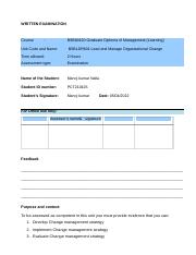 Written Exam BSBLDR601 Lead and manage org change_2.docx