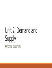 Practice Questions - 2 (Demand and Supply).pptx