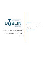 Determination of Metacentric Height & Stability.pdf