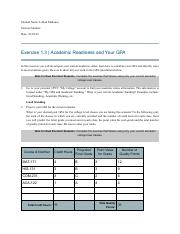 Copy of Exercise 1.3 Academic Readiness and Your GPA.pdf
