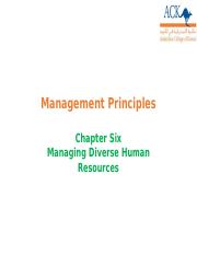 Management Principles - Chapter Six Mang. HR.pptx