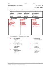 French Chapter 3 Answers