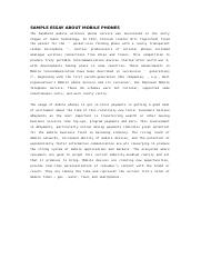 SAMPLE ESSAY ABOUT MOBILE PHONES.docx