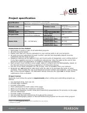 ITEC301- Project - Specification (V1.0)